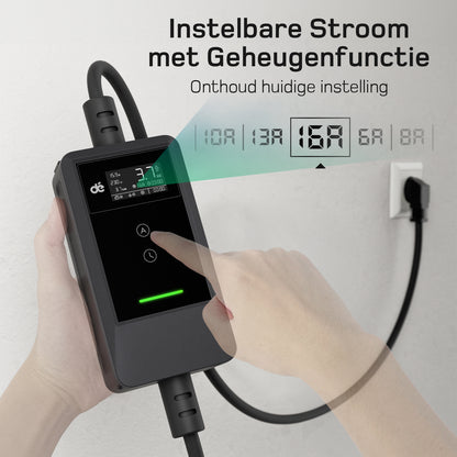 Laadkabel dè 3.7 kw met led scherm IP66 waterdicht.