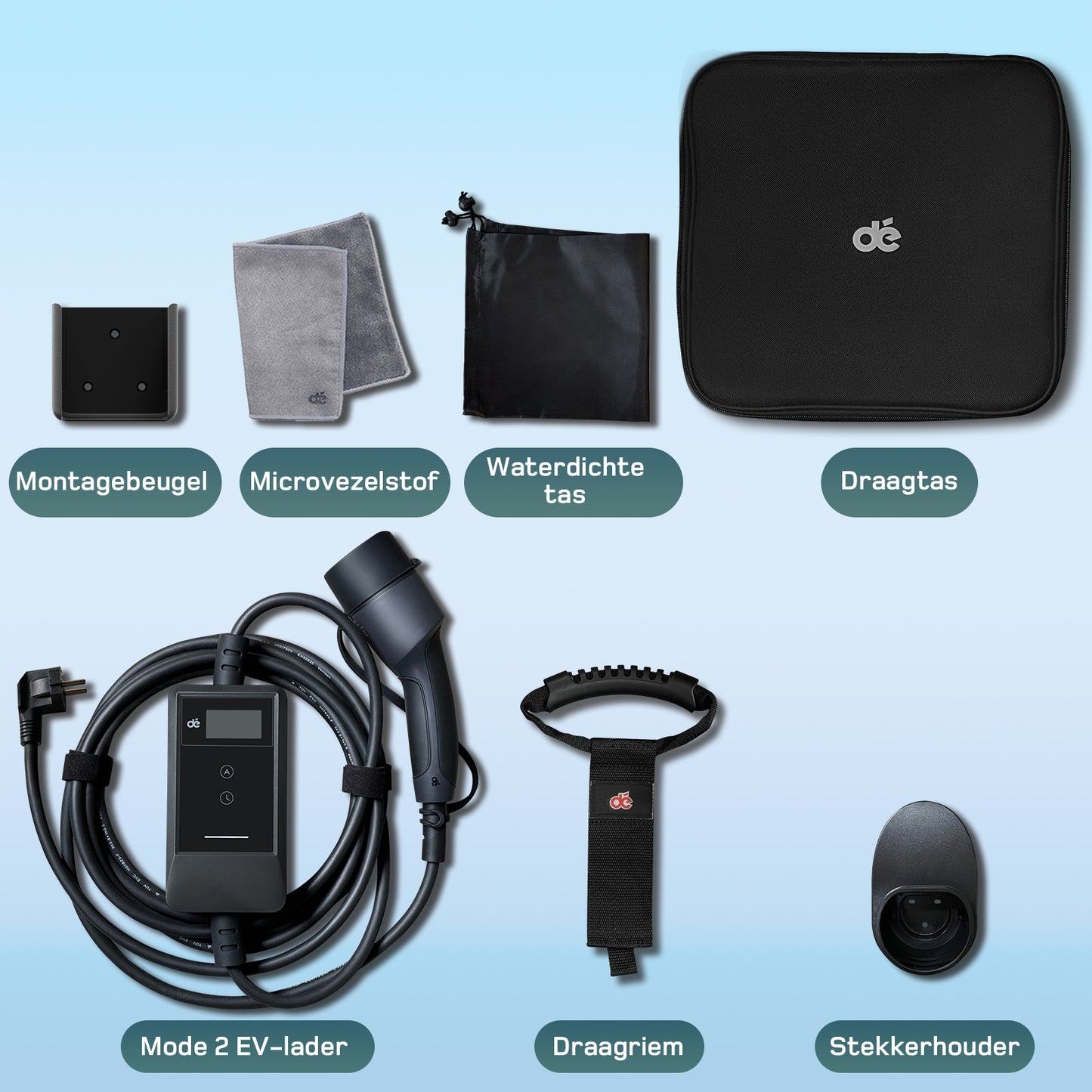 Laadkabel dè 3.7 kw met led scherm IP66 waterdicht.