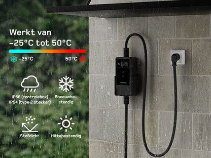 Laadkabel dè 3.7 kw met led scherm IP66 waterdicht.